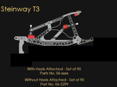 O-13/5-06-5299 WN&G Steinway - heels not attached