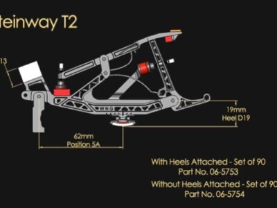 O-13/5-06-5753 WN&G Steinway - tall w/cushoin- heels attached