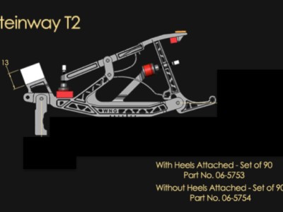 O-13/5-06-5754 WN&G Steinway - tall w/cushion - heels not attached