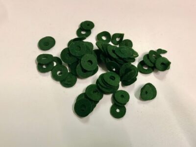Baizes for tuning pins green