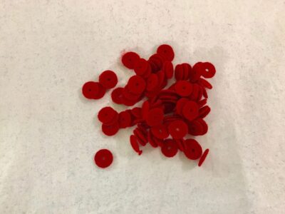 Baizes for frame pins Cloth red
